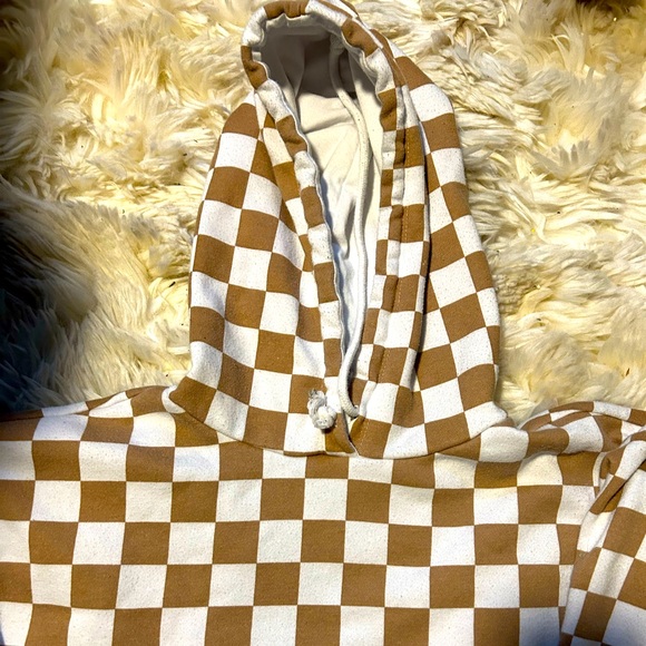 Forever 21 checkered crop sweater sz S - Picture 2 of 3